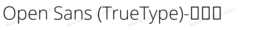 Open Sans (TrueType)字体转换